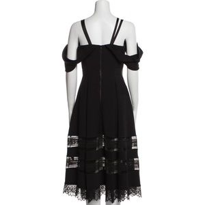 Self portrait, v neck midi length dress